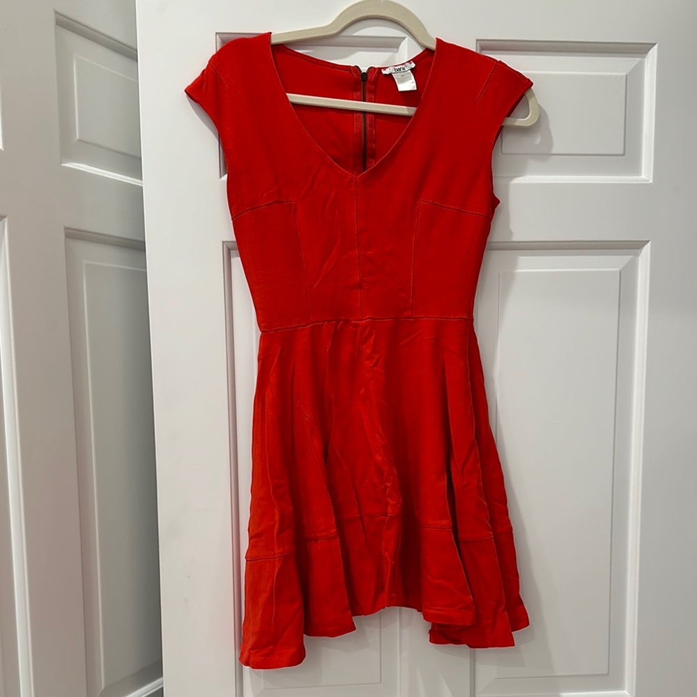 Bar III Red Cap Sleeve Dress